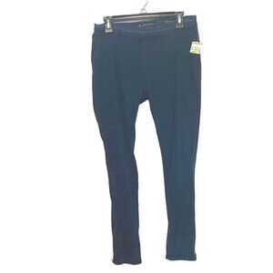 Salt Works Dark Wash Denim Mid Rise Jeggings Ankle Zippers Women’s‎ 12P NWT